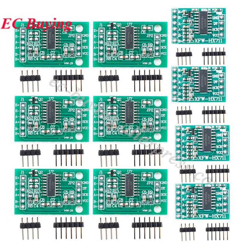 Módulo Ad HX711, Sensor de presión de pesaje TM7711, balanza electrónica de celda de carga A/D de precisión de 24 bits de doble canal para Arduino, 1-10 Uds. - imagen 2