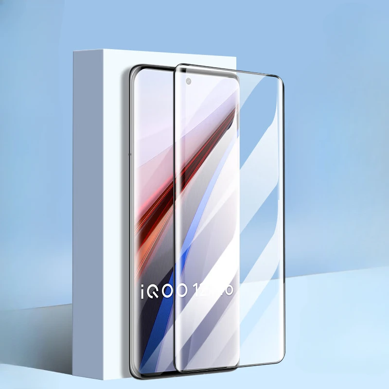 Vidrio Templado 9H para VIVO IQOO 12 11 Pro, Protector de pantalla curvo 3D para Vivo iqoo12Pro iqoo11Pro, vidrio transparente Anti luz azul