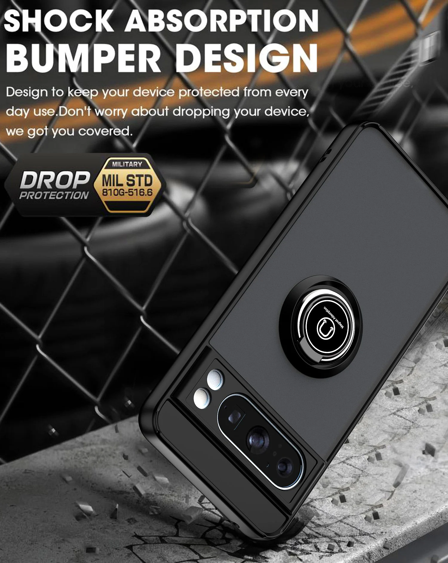 Funda protectora de cámara para Google Pixel 8 Pro, funda con anillo, soporte magnético a prueba de golpes para Google Pixel 8 Pro, Fundas - imagen 3