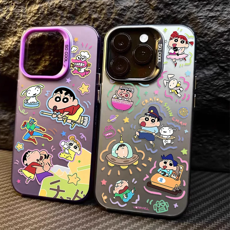 Lindo C-Crayon S-ShinChan Estuche rígido para Xiaomi Redmi Note 13 12 11 14 Pro Plus 4G 5G 12S 11S 10S 10 9 9S 12C 13C 14C A3 A4 Láser - imagen 3