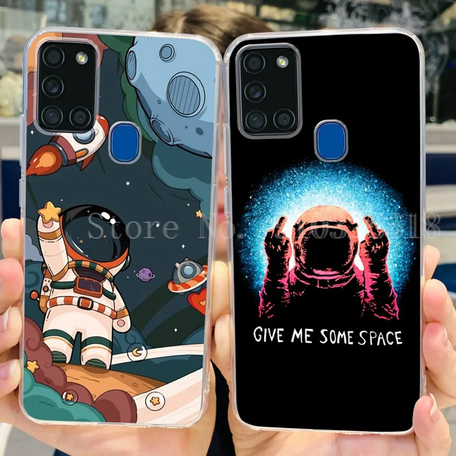 Funda de teléfono para Samsung Galaxy A21s, cubierta pintada con estilo, suave y delgada, para Samsung A21s Galaxy A21s A 21 s, Coque parachoques - imagen 3