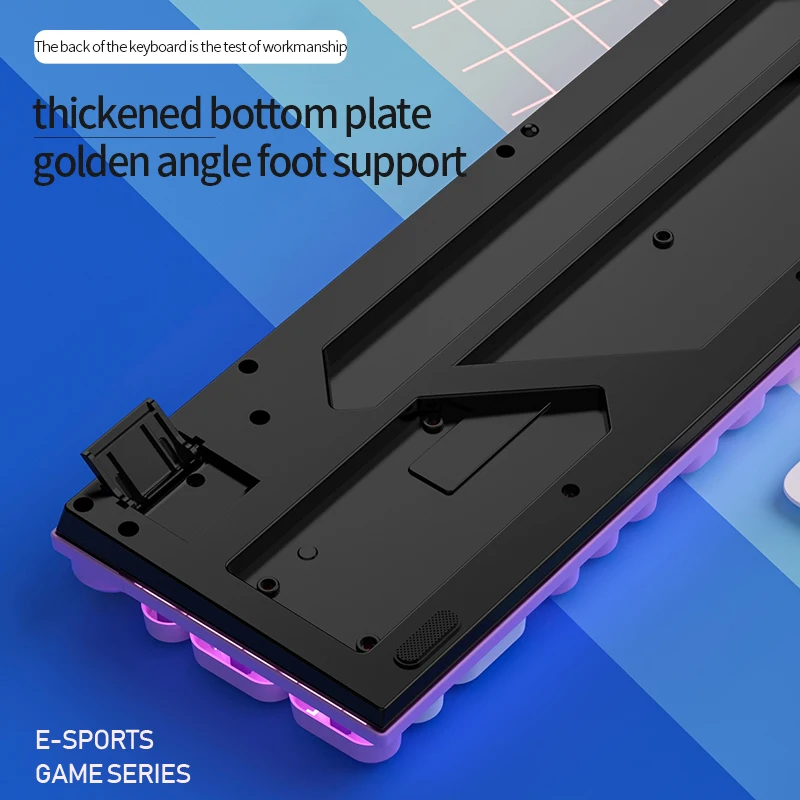 Máquina de escribir redonda, teclado para juegos de 104 teclas, teclado con cable, retroiluminado a juego de colores, periféricos deportivos electrónicos para ordenador portátil de escritorio - imagen 3