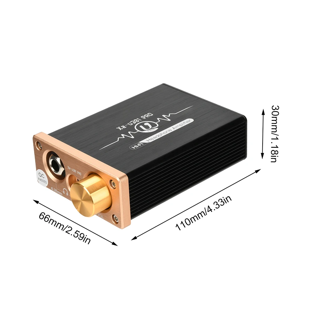 XZ-U301Pro DC 5V Clase A amplificador de auriculares Hi-Fi 1500mW amplificador de auriculares de escritorio de alta potencia 6,35mm/3,5mm entrada RCA para auriculares - imagen 3