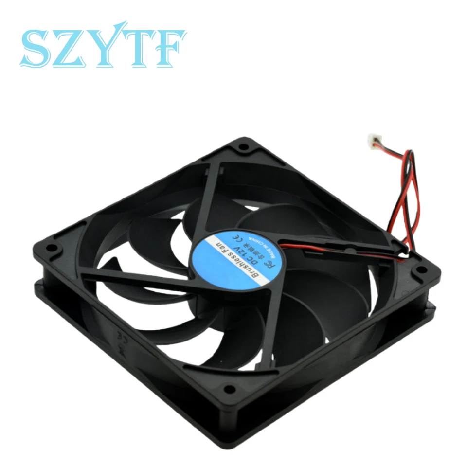 12025 120x120x25mm 12V ventilador CC sin escobillas de 2 cables, ventilador de refrigeración Axial para fuente de alimentación de servidor de caja de PC - imagen 2