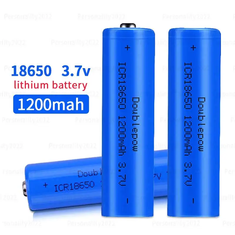 Batería 18650 3,7 V baterías recargables de iones de litio 1200mAh celda de iones de litio para ventilador de mano linterna amplificador cepillo de dientes celda