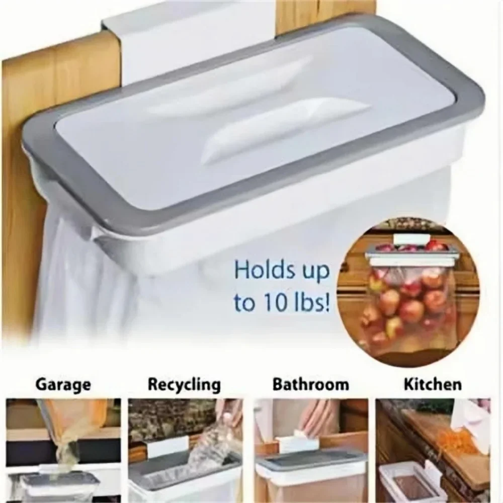 Bolsa colgante de basura multifuncional, estante de almacenamiento de basura de cocina, estropajo, soporte para estante seco, organizador de cocina, estante para platos - imagen 5