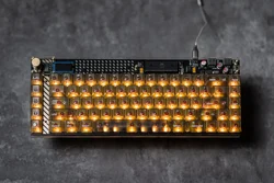 ECHOME Teclado mecánico RGB retroiluminado Punk Retro – cable
