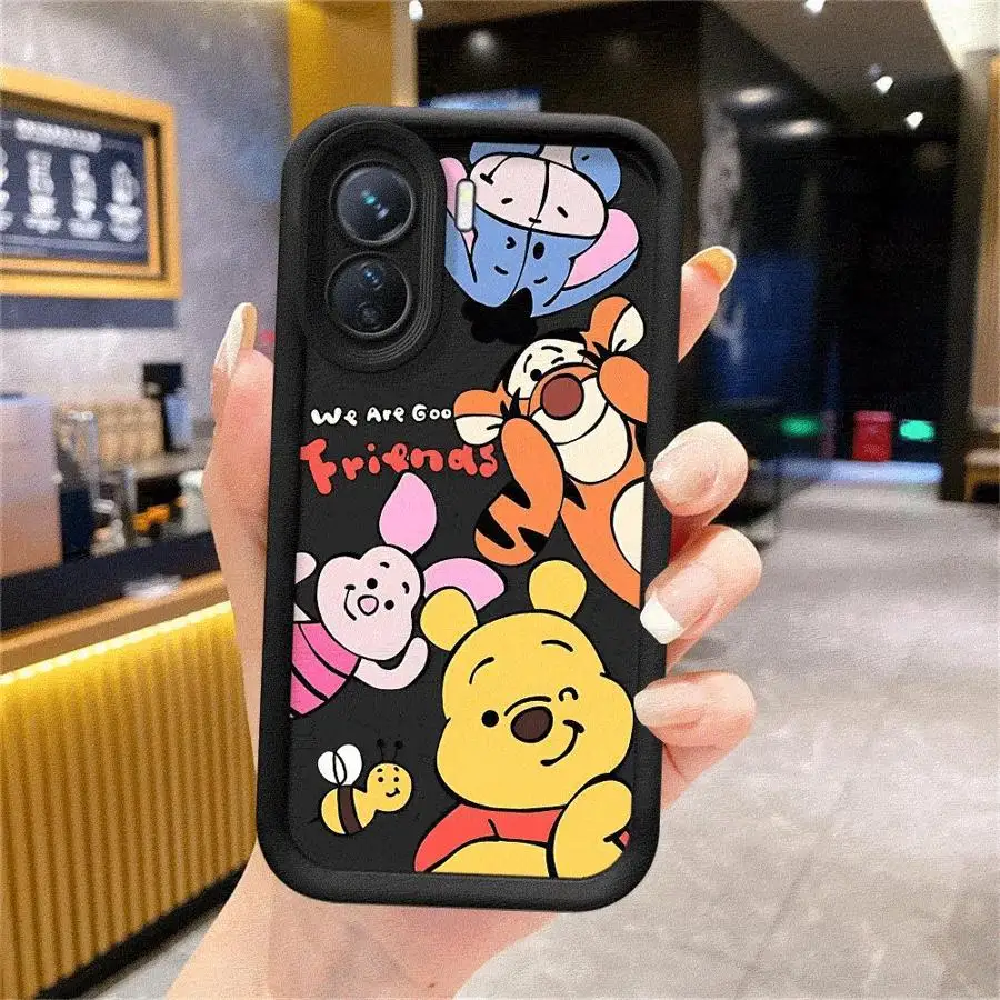 Funda de teléfono de oso de dibujos animados de Disney para Redmi Note 10, 12, 13, 4G, 5G, 10S, 10Pro, 11, 11S, 11, 12, 13, Pro4G, 5G, 11, 12, 13ProPlus5G, 12S - imagen 3