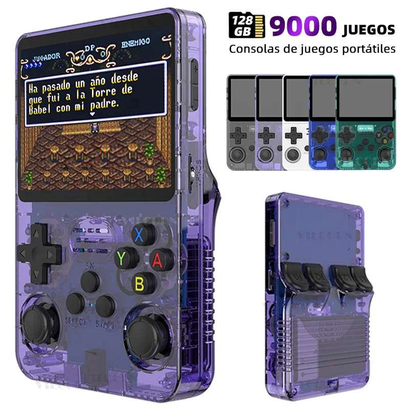Consola de juegos Retro portátil versión española R36S genuina para NDS/PSP/PS1/GBA más de 40 emuladores, ArkOS, videojuegos portátiles - imagen 2