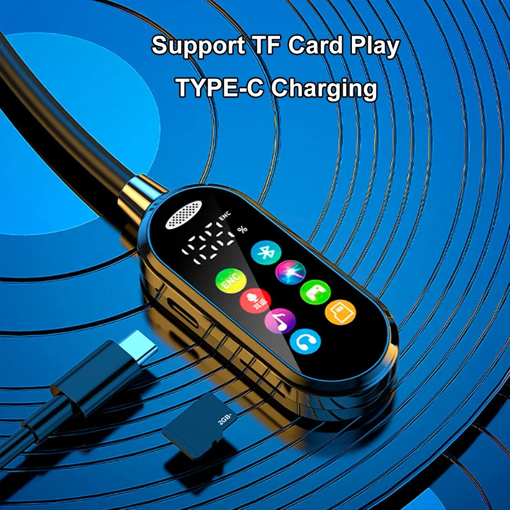 Auriculares Bluetooth 5,4, auriculares con banda para el cuello y pantalla LED, auriculares inalámbricos con reducción de ruido para Monitor de auriculares KTV Live - imagen 3