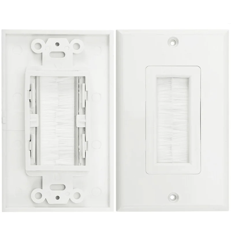 Panel Multimedia multifuncional con cepillo, sin toma de Cable de soldadura, Panel de información, Panel de Cable enchufable de pared, puerto único - imagen 3