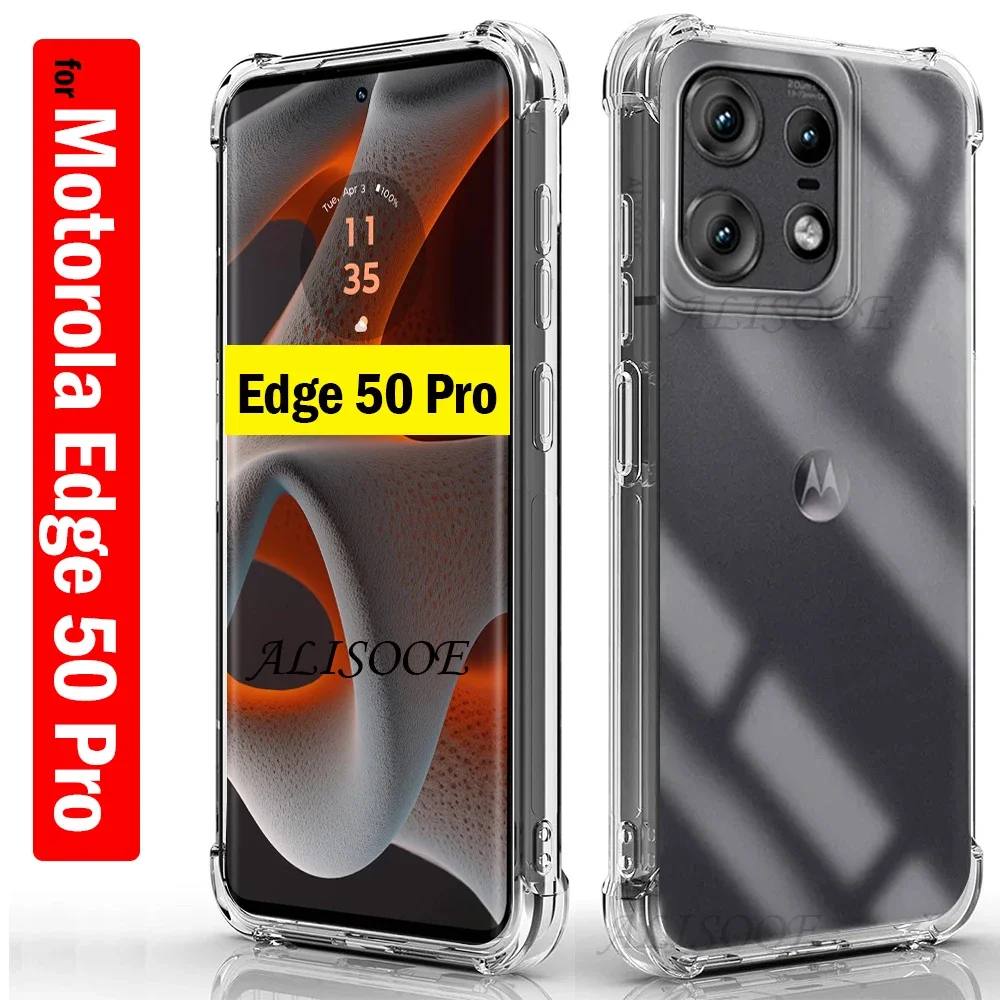 Funda transparente en Motorola Edge