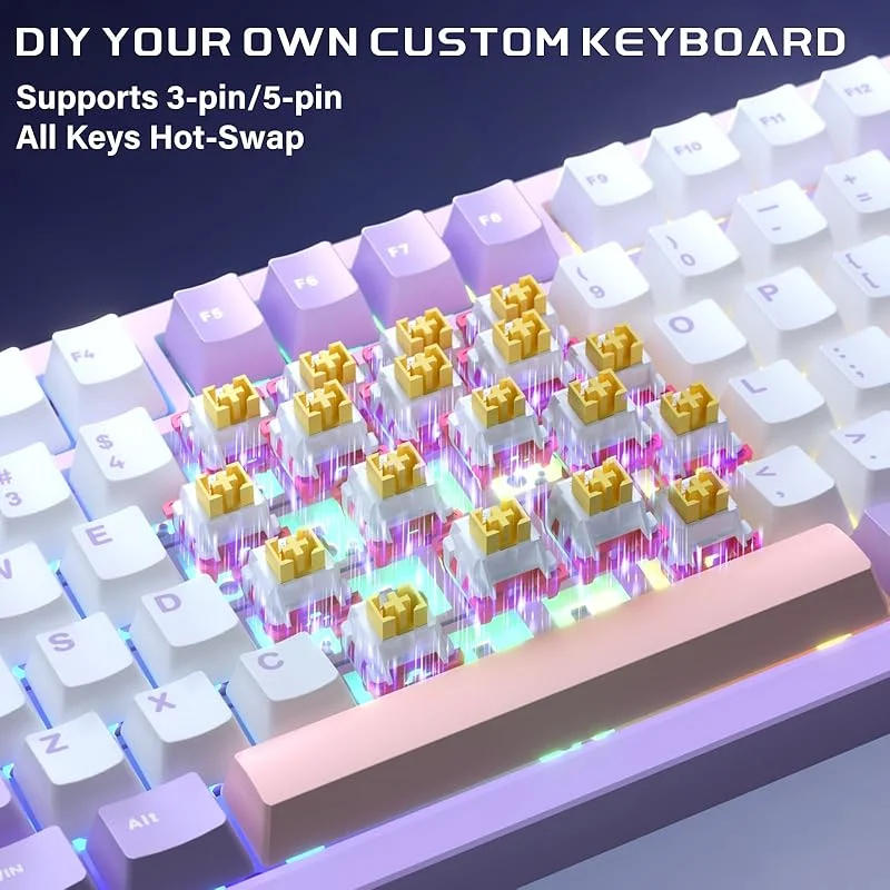 LEOBOG Hi86 Teclado mecánico personalizado de aluminio junta inalámbrica multimodo Teclado para juegos programable 75% retroiluminado RGB 8000mAh - imagen 5