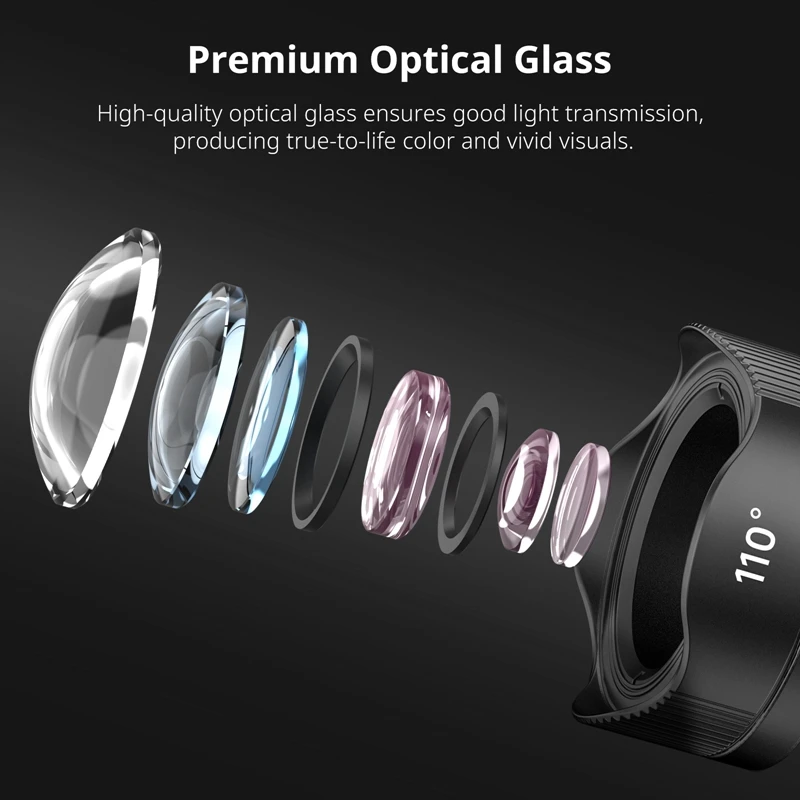 Ulanzi lente móvil Universal 75mm Macro/8mm ojo de pez/16mm gran angular/60mm teleobjetivo para fotografía videografía - imagen 3