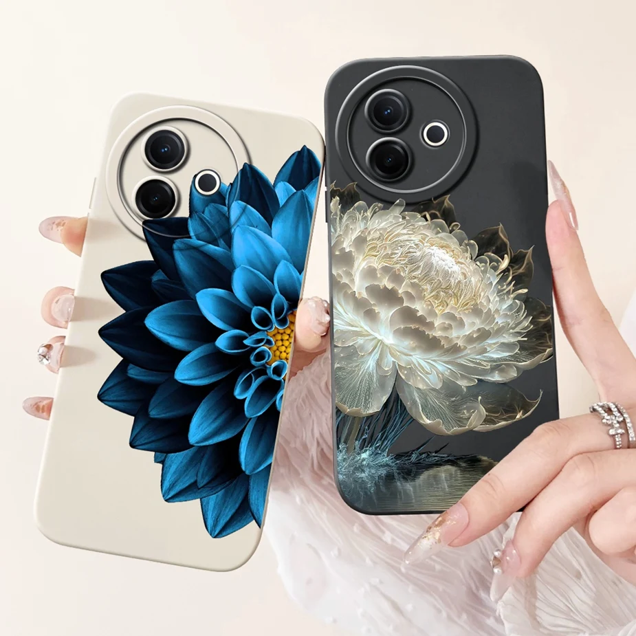 Para Vivo Y39 5G funda V2436 flores de lujo cubierta pintada de caramelo funda de silicona suave para Vivo Y300i Y 39 VivoY39 VivoY300i 5G Fundas - imagen 4