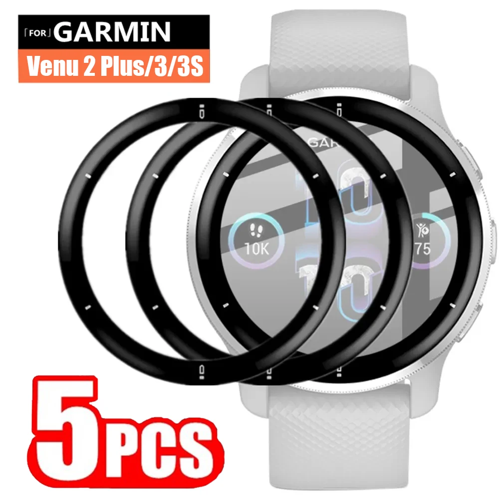 Películas suaves curvadas 3D para Garmin Venu 2 Plus Venu3 Venu 3S, accesorios para reloj inteligente, Protector de pantalla transparente antiarañazos
