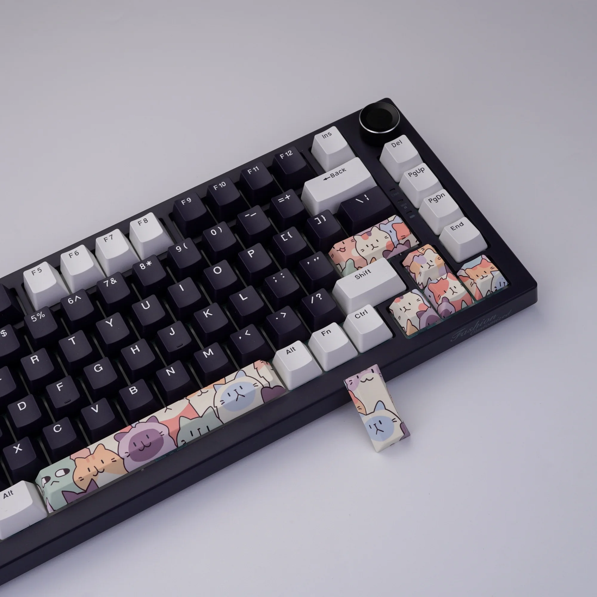 8 Uds. De teclas de gato bonito, perfil de cereza PBT, teclas de gatito personalizadas ESC/entrada/barra espacial/llave de dirección, Teclado mecánico DIY - imagen 3