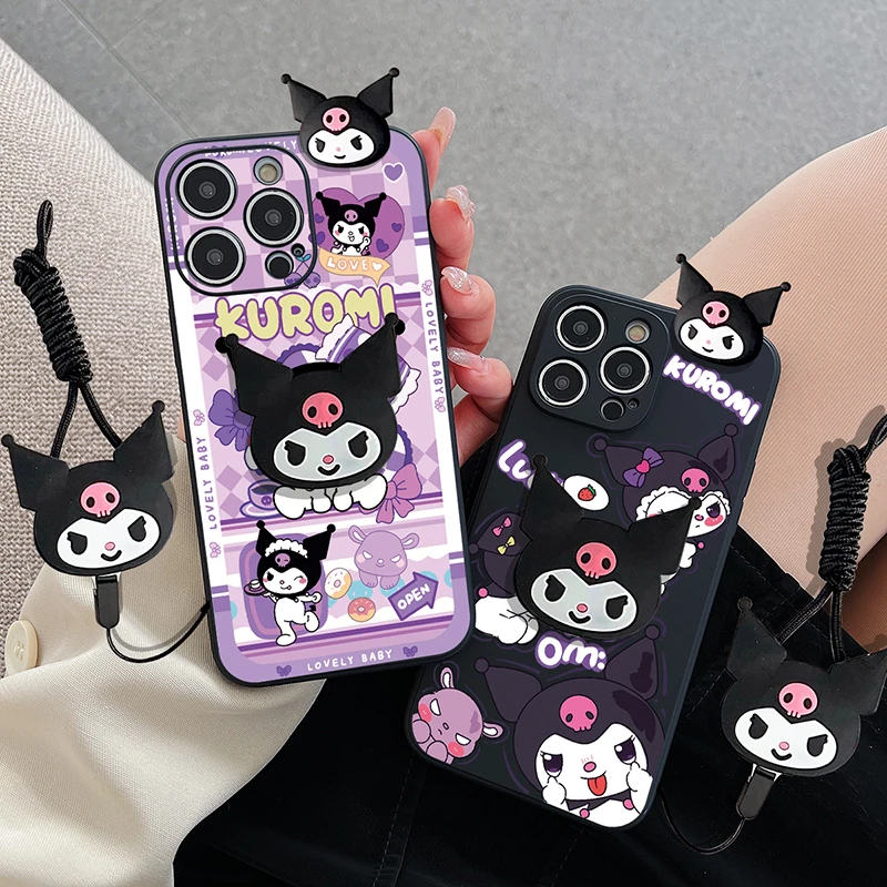 Funda bonita de Tpu con dibujos de Kuromi en 3D para Realme C53 C25 C21 C21Y C25Y C20 C51 C12 C15 C30 Note 50 C55 C33 C35 C67 C31 12 Pro - imagen 2