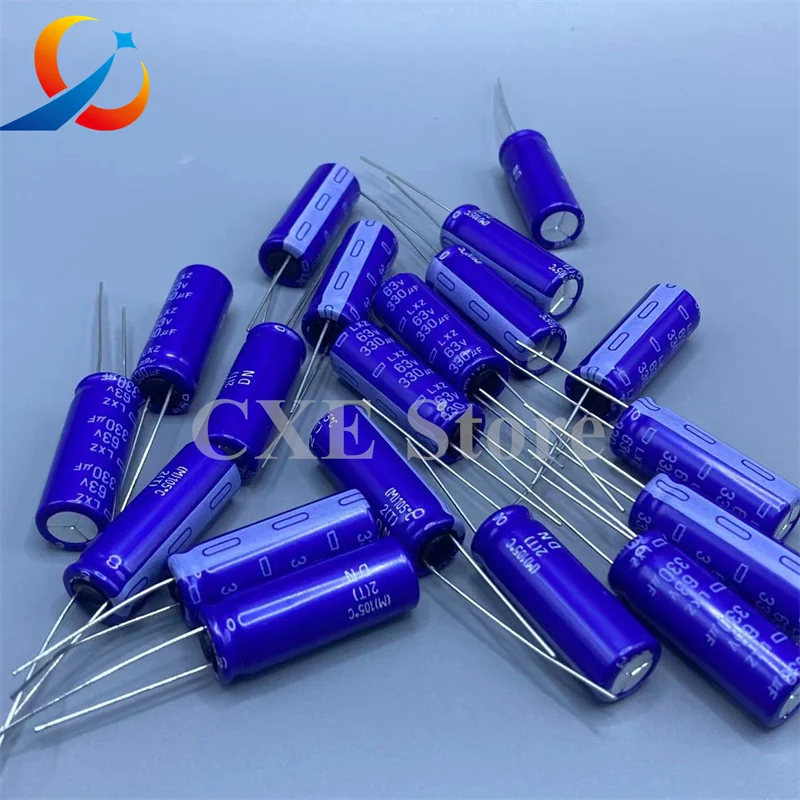 10 Uds LXZ 63V330UF volumen 10X30MM ELXZ630ELL331MJ30S NCC condensadores electrolíticos 330UF 63V nuevo - imagen 3