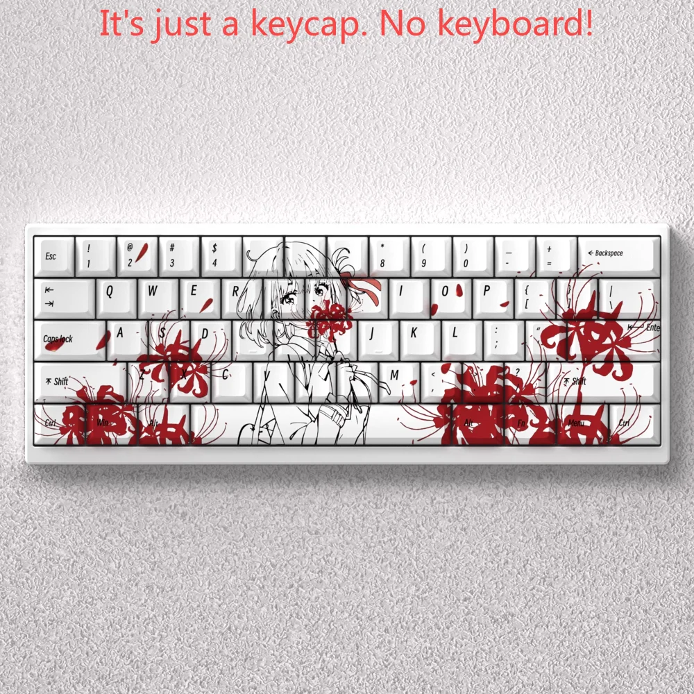 Nishiki Chiharu Keycaps tema secundario cereza juego de teclas personalizadas PBT 73 teclas para teclados mecánicos de diseño 60/65/68 - imagen 2