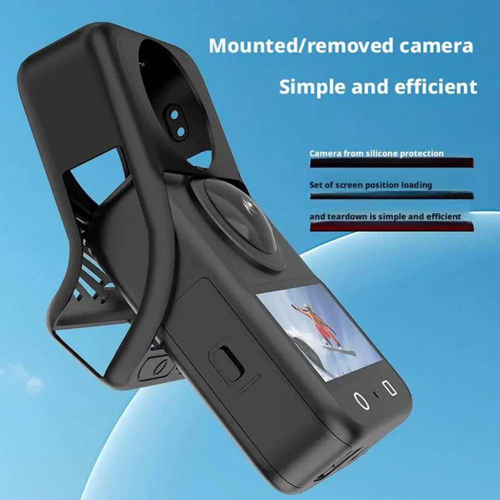 Funda de silicona para DJI Osmo 360, resistente al agua, anticaída, resistente a las manchas, accesorios para cámaras deportivas, funda de lente para DJI Osmo 360 - imagen 5