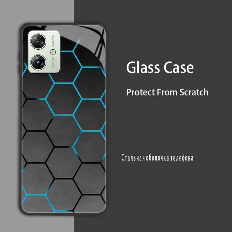 Para Motorola Moto Edge 50 Ultra Fusion Pro funda de vidrio templado cubierta dura para Moto Edge 40 Neo G24 fundas protectoras de energía - imagen 2