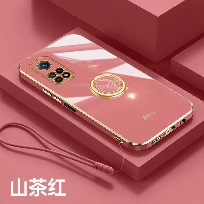 Funda para Xiaomi Mi 10T 13 15 12T 14T Pro 5G TPU 6D imán de trenzado soporte de anillo de coche funda suave de parachoques para poco m7 f7 x7 pro - imagen 5