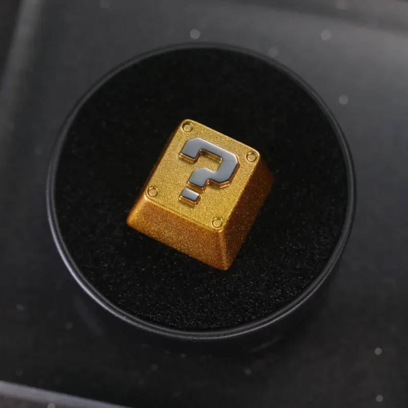 Pokemon Keystone Artisan Keycap para teclado mecánico signo de interrogación tema de Anime aleación de aluminio de Zinc Metal regalos personalizados