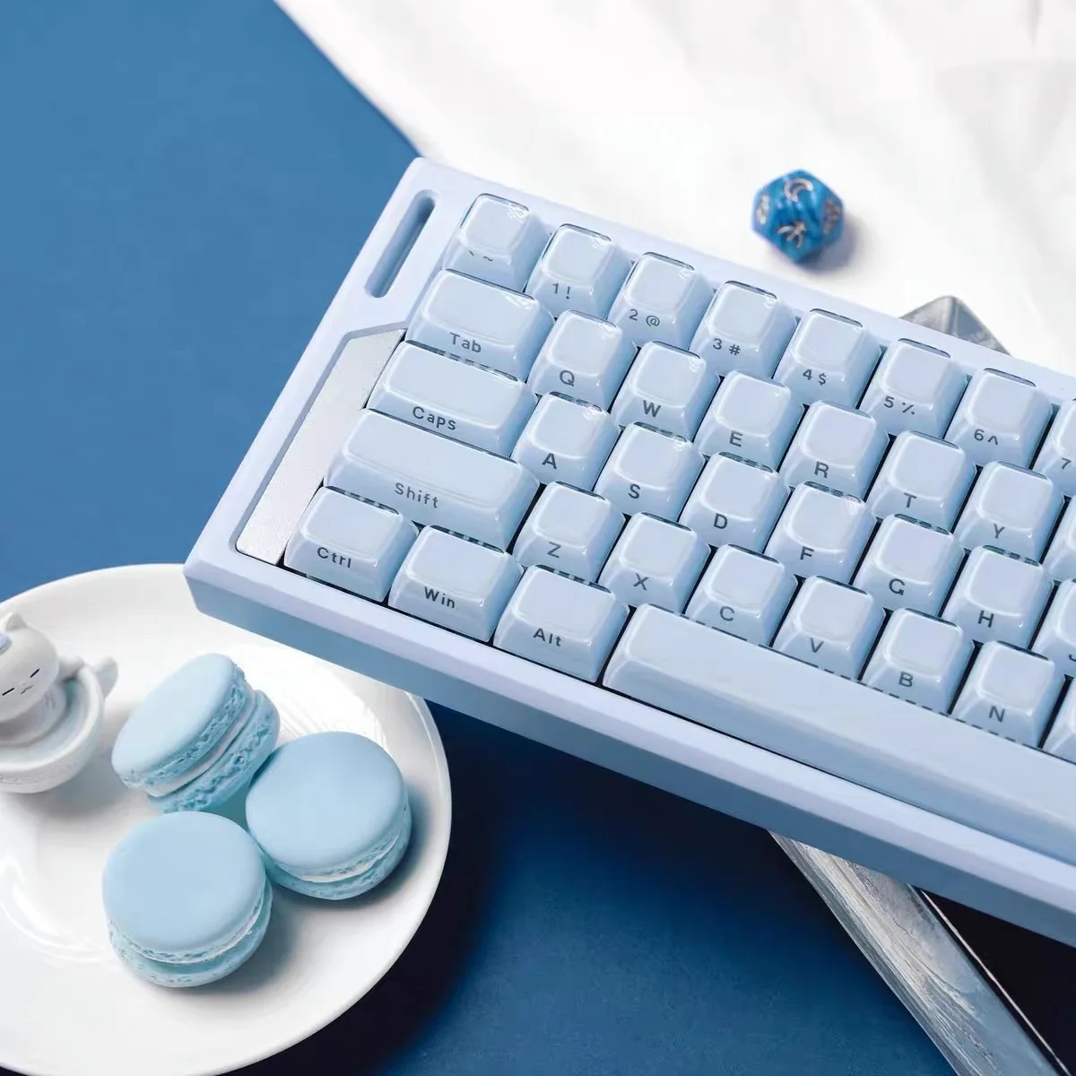 Teclas de gelatina cristalinas, 136 teclas, onda mágica, púrpura, doble disparo, ABS con iluminación lateral, teclas de PC para teclado mecánico MX