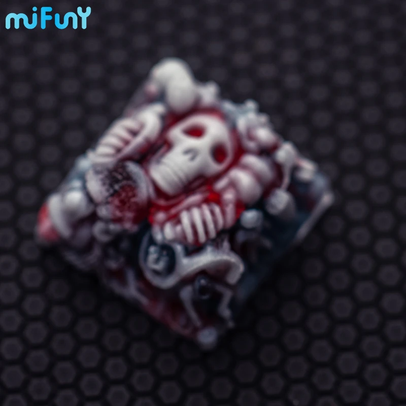 Teclas de calavera hechas a mano para teclado mecánico, accesorios de resina, bricolaje, personalidad original - imagen 3