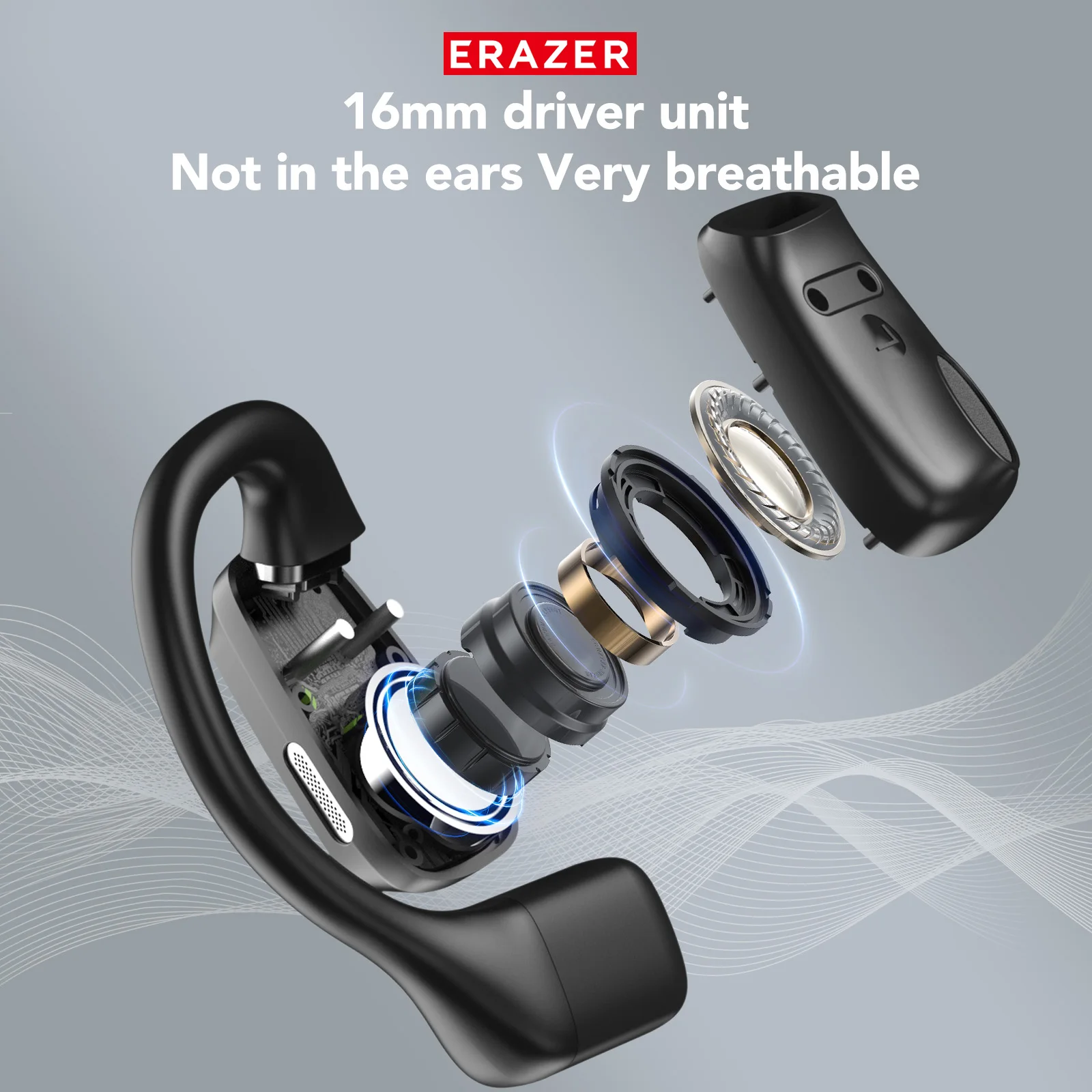 [Auriculares AI Traductor] Erazer XP6 auriculares inalámbricos auriculares para juegos ecualizador aplicación auriculares Bluetooth sonido potente impermeable - imagen 5