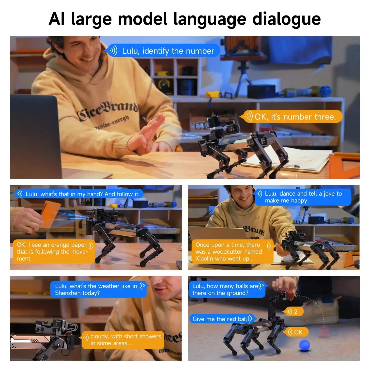 Yahboom DOGZILLA-Lite AI Vision Kit de perro robot modelo grande programación inteligente biónica cuadrúpeda electrónica para Raspberry Pi - imagen 4