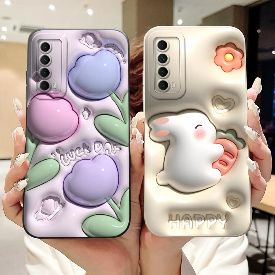 Funda protectora de lente para Huawei P Smart 2021 PPA-LX1 PPA-LX2 / Y7A PPA-LX3 fundas de teléfono de TPU de silicona suave con impresión encantadora - imagen 2