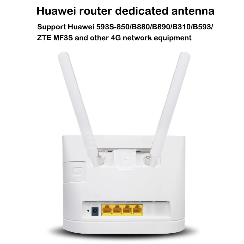 Antena WiFi 4G LTE, amplificador de señal móvil de alta ganancia de 10dbi para mejorar la velocidad de la estabilidad de la red del enrutador WiFi móvil interior, 2 uds. - imagen 3