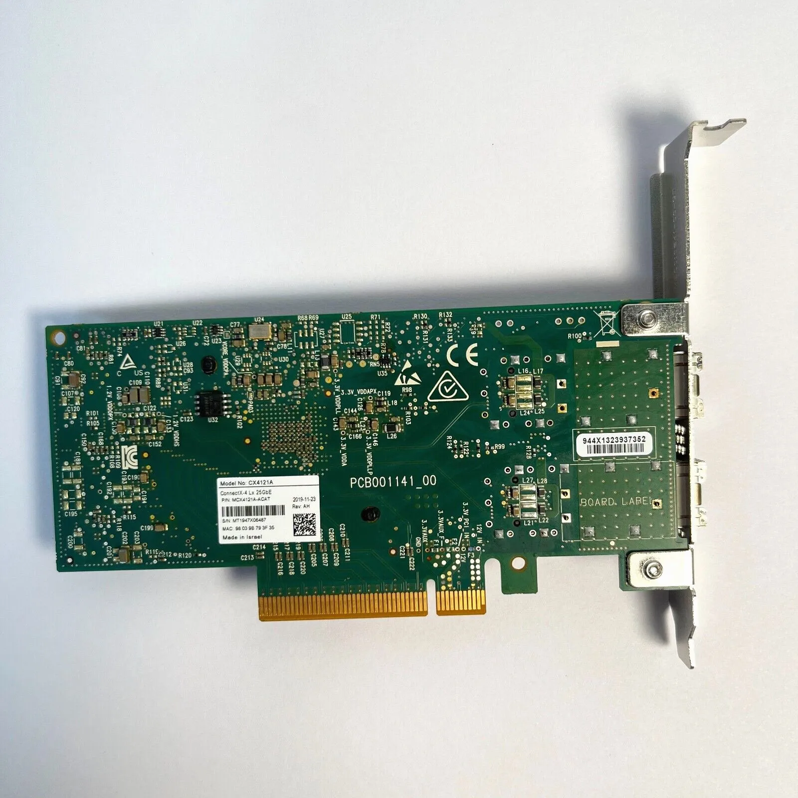 CX4121A MCX4121A-ACAT Adaptador Ethernet PCIe Mellanox ConnectX-4 Lx 25GbE SFP28 - imagen 2