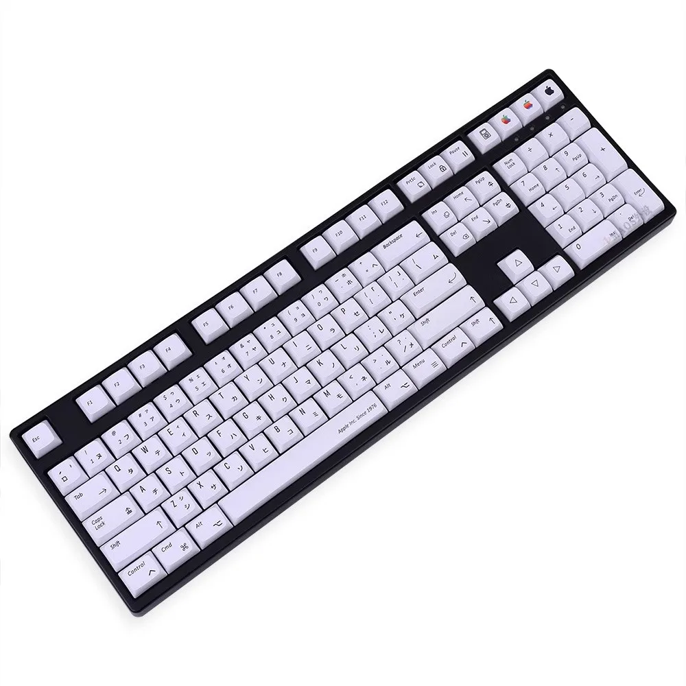 Juego de 155 teclas japonesas PBT XDA, teclas blancas minimalistas para teclado mecánico, interruptores MX personalizados, teclas ISO, barra espacial 7U - imagen 5