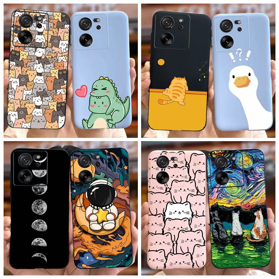 Funda de teléfono a prueba de golpes para Xiaomi 13T Pro, carcasa trasera pintada en caramelo, bonita, a la moda, suave, TPU