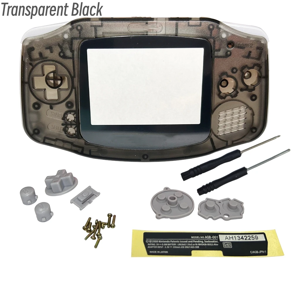 Carcasa de reparación, cubierta de carcasa para consola GBA, Kit de botones, etiqueta adhesiva de lente de pantalla para reemplazo Gameboy Advance - imagen 3