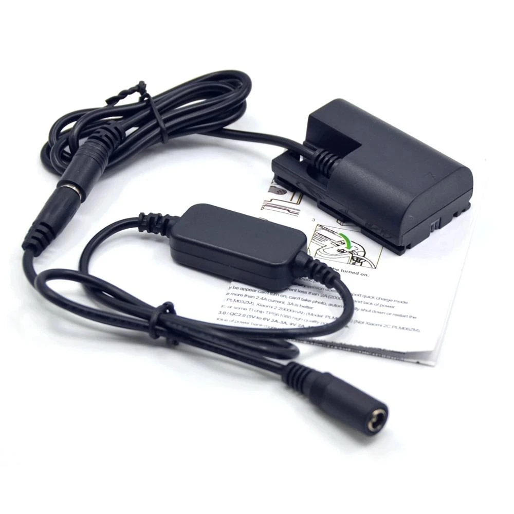 Batería simulada decodificada completa de DR-E6, Cable de alimentación reductor de 12V-24V para Canon EOS 5D, 6D, 7D, 60D, 70D, 80D, 5D3, 5D4, 5DS, R, 5D, Mark II - imagen 4