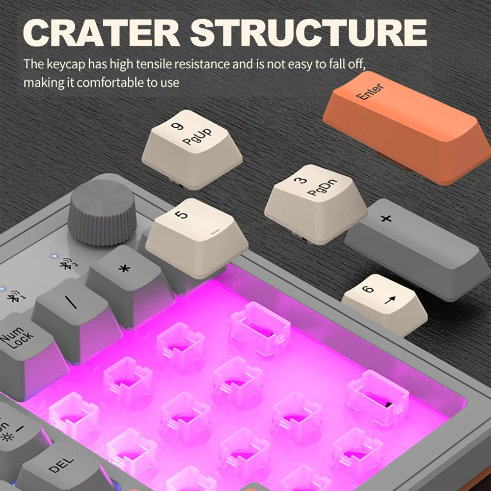 Teclado mecánico de modo Dual, teclado Dual Bluetooth 5,0, teclado inalámbrico de 2,4G, retroiluminación RGB, teclado para juegos para ordenador portátil - imagen 5