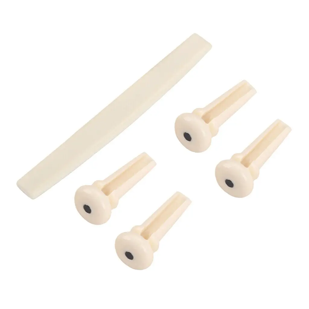 Juego de accesorios de repuesto para guitarra acústica, bajo, color crema, puente, 4 piezas, 1 piezas - imagen 3