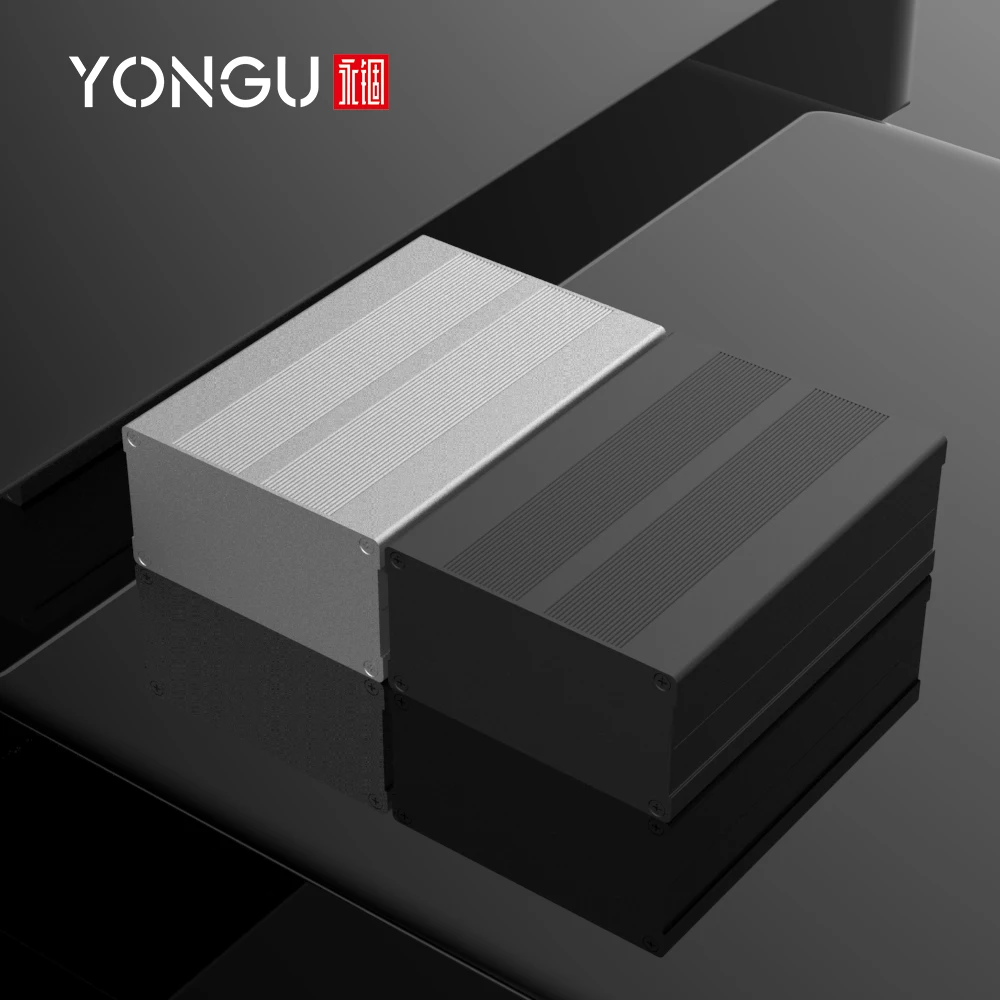 Caja de proyectos electrónicos, equipo de soldadura, carcasa de aluminio Industrial, tipo dividido, caja de instrumentos de Metal personalizada, H19, 106x55MM