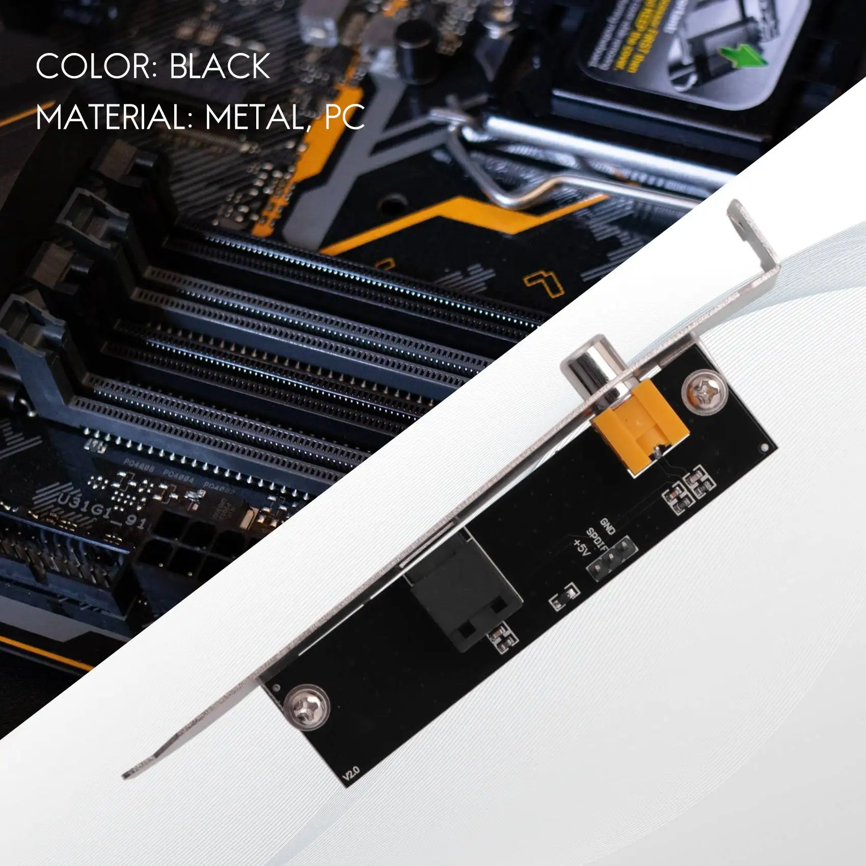 Soporte de Cable de placa de salida óptica y RCA SPDIF salida de Audio Digital para placa madre ASUS Gigabyte MSI - imagen 3