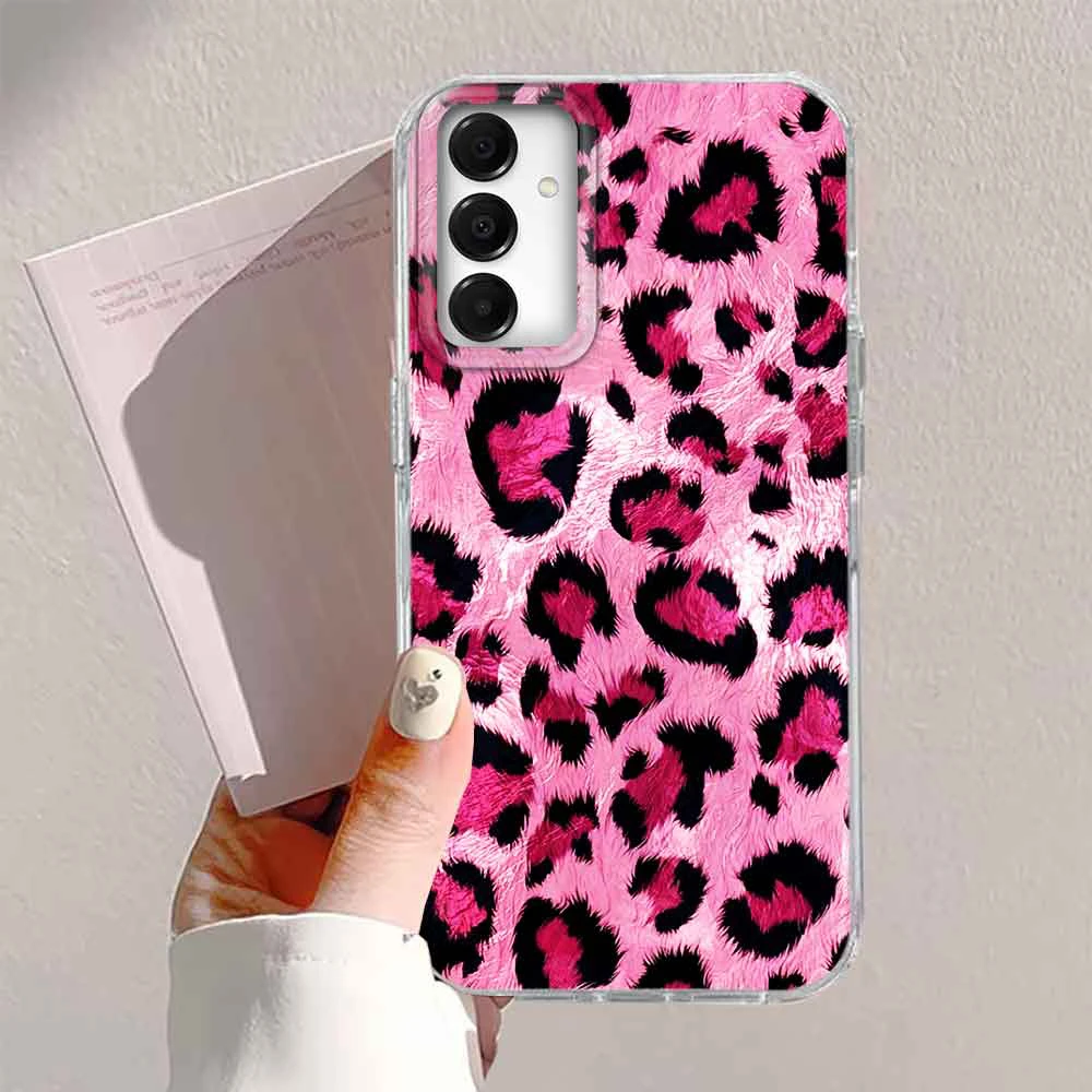 Funda de teléfono con estampado de leopardo marrón ámbar Retro para Samsung Galaxy A16 A55 A07 A17 A56 A36 A54 A26 A15 A53 A06 A14 A24 A34 A12 - imagen 5