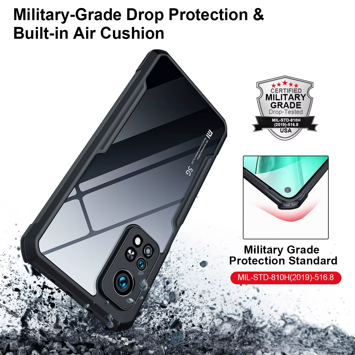 Funda Xiaomi Mi 11T Pro Transparente Antigolpes Xundd - imagen 3