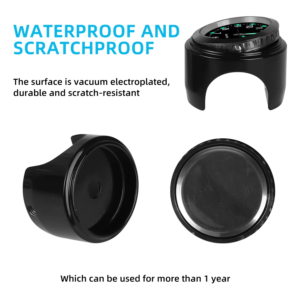 Reloj de cuarzo luminoso de aluminio, 22-25mm, motocicleta, Scooter, bicicleta, montaje en manillar, reloj con visualización de tiempo, accesorios de motocicleta - imagen 4