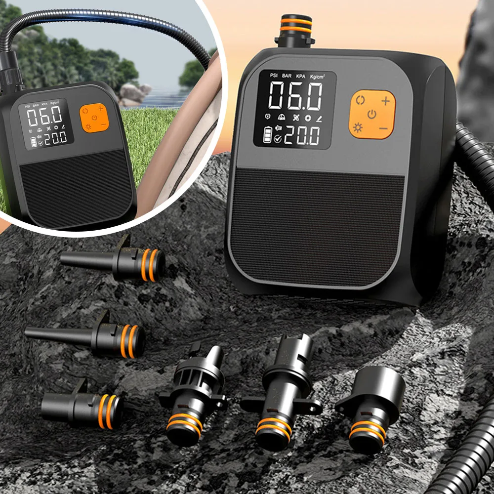 Bomba de aire eléctrica de alta presión, 25PSI, Stand Up Paddle, SUP, inflado, tabla de Paddle, bomba para tienda de campaña, barco, Kayak, accesorios - imagen 3