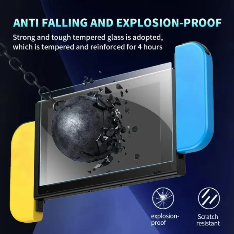 Protector de pantalla de fácil instalación para consola de juegos Nintendo Switch 2, vidrio templado para Nintendo Switch OLED, 3 uds. - imagen 5