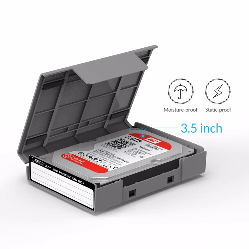 ORICO 3,5 pulgadas IDE SATA HDD caddy caja de almacenamiento de disco duro externo para cajas de HDD caja HDD de 3,5 pulgadas multicolor - imagen 2