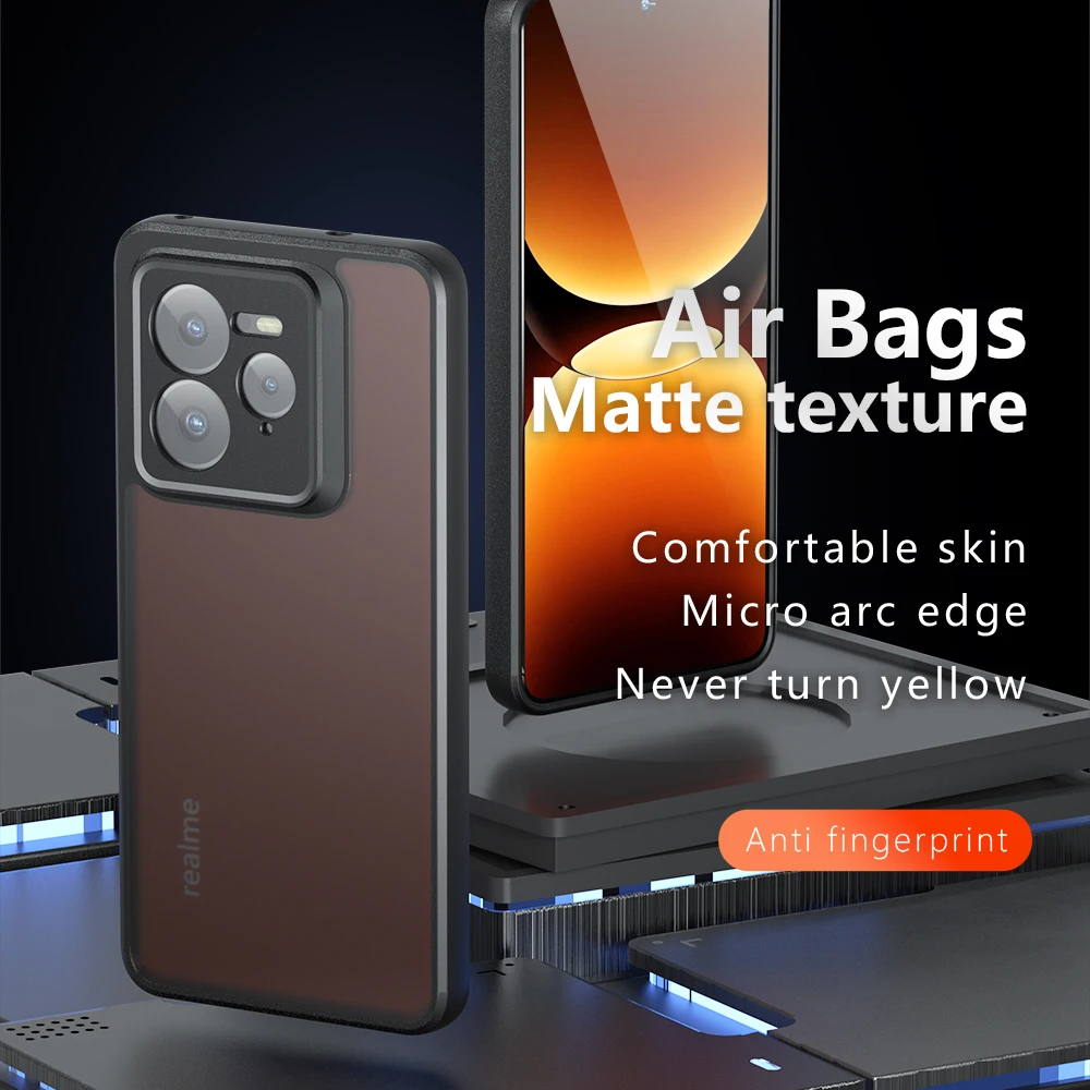 Para OPPO Realme GT 7 7T GT7 Pro Funda trasera de teléfono a prueba de golpes Airbag anticaída protectora antihuellas mate Funda Coque - imagen 3